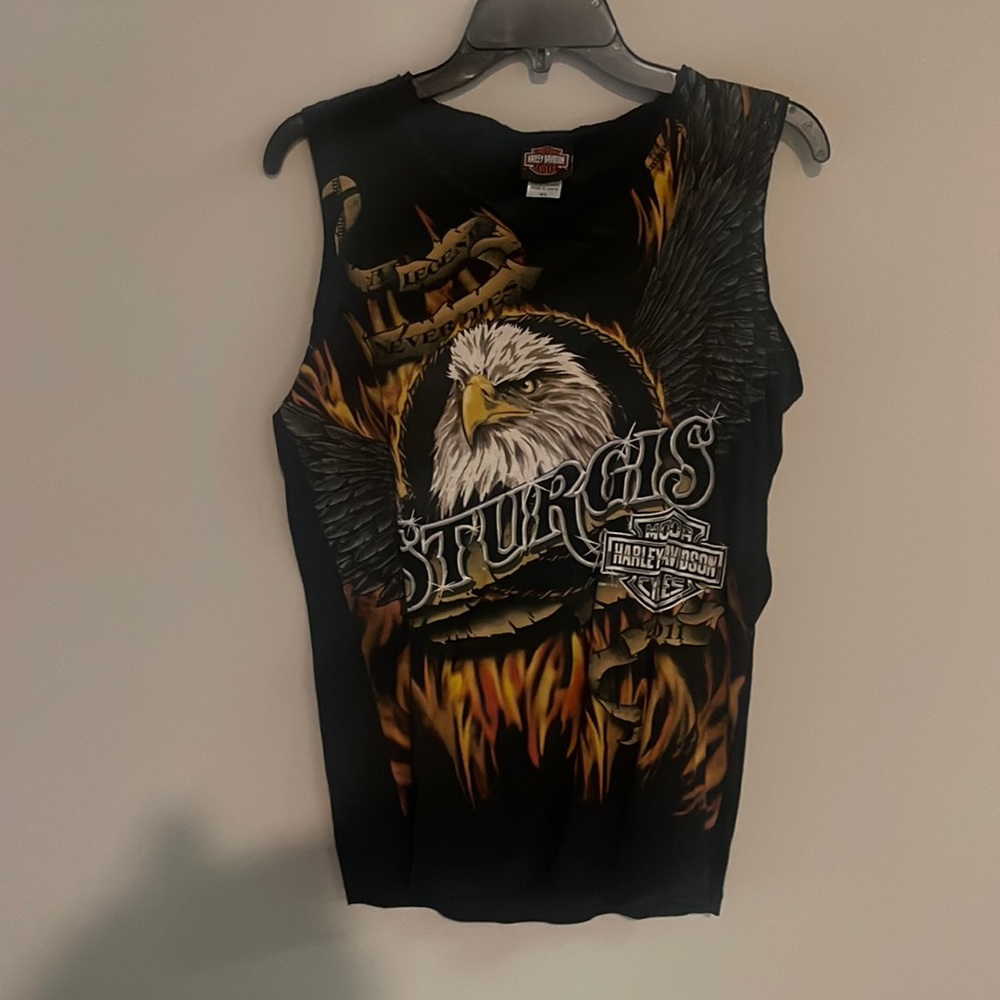 Harley-Davidson XL STURGIS tank top with bald eagle. - Picture 1 of 2